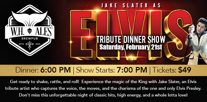Elvis Tribute Dinner Show at W.H. Ales in Bay City, MI
