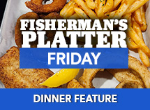 Fisherman's Platter - Dinner Feature at the Village Inn in Linwood, MI