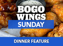 BOGO Wings Sunday at the Village Inn in Linwood, MI