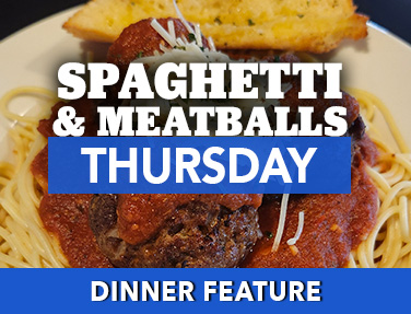 Spaghetti & Meatballs - Dinner Feature at the Village Inn in Linwood, MI