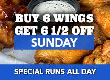 Traditional Wing Deal at the Village Inn in Linwood, MI
