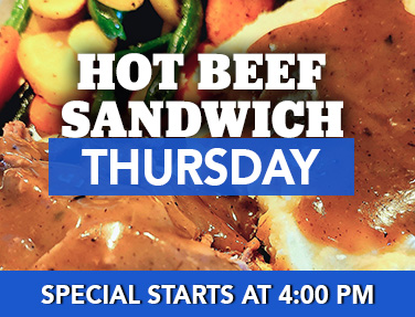 Hot Beef Sandwich at the Village Inn in Linwood, MI
