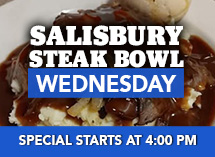 Salisbury Steak Bowl at the Village Inn in Linwood, MI