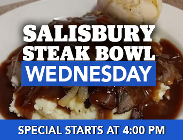 Salisbury Steak Bowl at the Village Inn in Linwood, MI