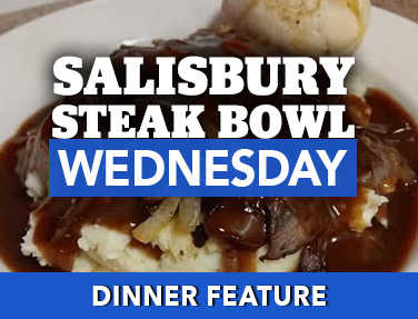 Salisbury Steak Bowl - Dinner Feature at the Village Inn in Linwood, MI